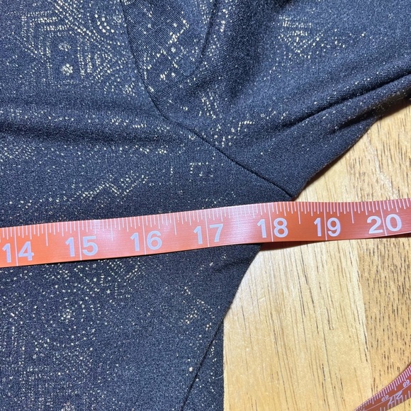 LuLaRoe Maxi Dress Sz Large Black And Gold Pattern, Stretchy RN 142161 - Picture 8 of 9